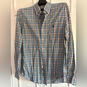 Ralph Lauren Blue Plaid Button Down Shirt